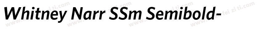 Whitney Narr SSm Semibold字体转换